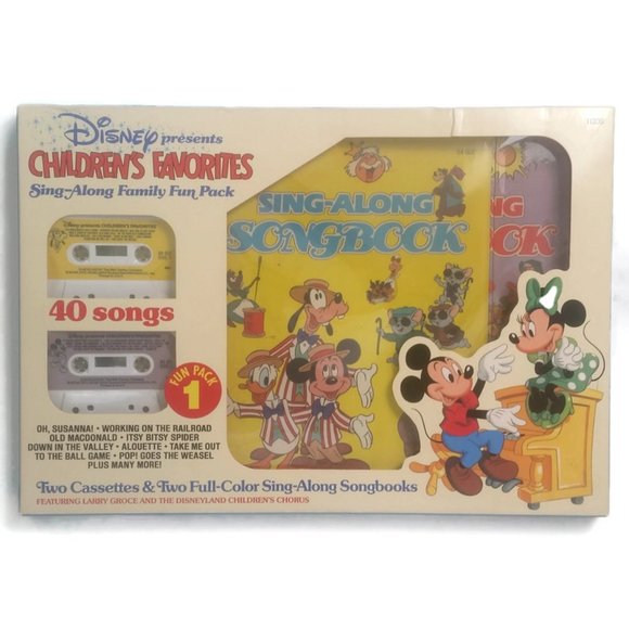 Disney’s Read Along Cassettes & Books Sing Along Songs Family Fun Pack #1 Vtg - Picture 6 of 8